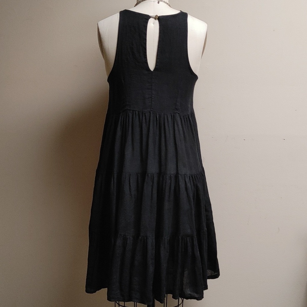 CIVICO 51 Black Linen Tiered Dress Size XS - Picture 6 of 13